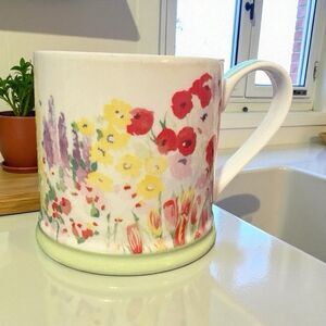 Queens by Churchill Collier Campbell Mug Tea Cup Painted Garden Fine China 10 oz